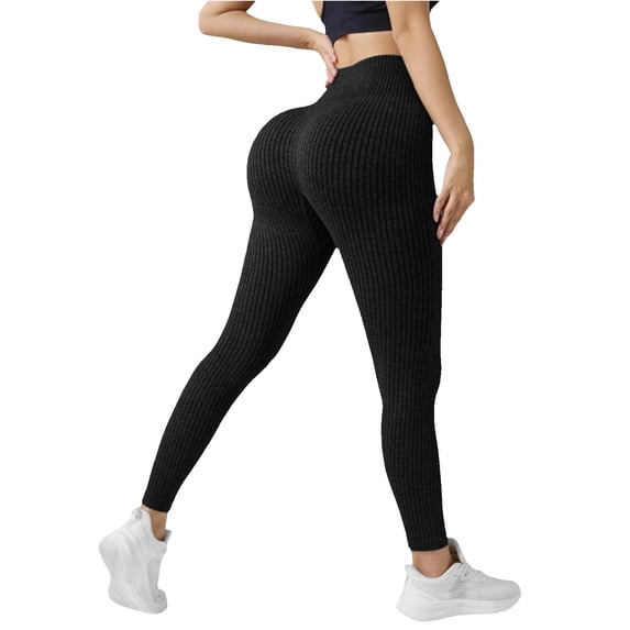 HJYCHN Baggy Sweatpants High Waisted Yoga Pants for Soft Stretchy Workout Running Athletic Casual Wear Comfortable Flared Leggings with Pockets Women'S Pants Black L