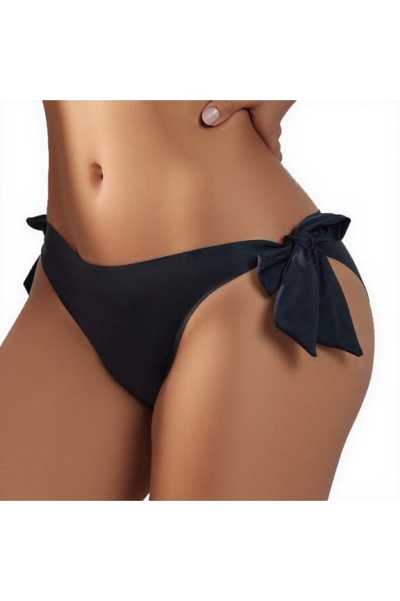 Bikini Shorts Women's Adjustable Leak-Proof Swimwear with Three-Layer Protection for Menstrual Period and Swimming Bathing Suit Bottoms Black S