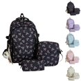 thumbnail image 1 of HJYCHN Boy Backpack Bow Print 3Pc Set Daypack with Crossbody Pencil Case Back to School Supplies for Kids Backpack for Teen Girls Black, 1 of 6
