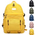 thumbnail image 1 of HJYCHN Boy Backpack Technical Style Solid Color Daypack with Adjustable Side Straps Back to School Supplies for Kids Backpack for Girls Yellow, 1 of 8