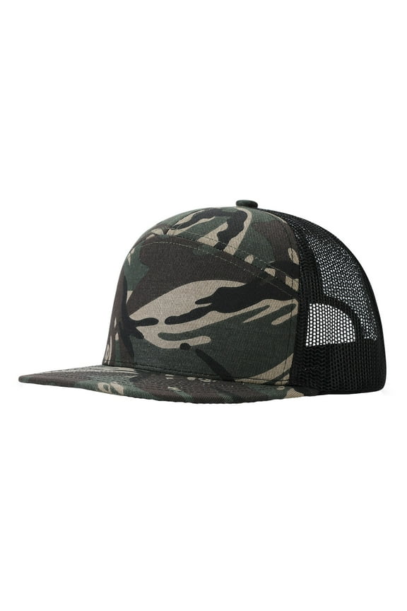 Classic Piece Trucker Mesh Baseball Cap Adjustable Snapback Driver Hat for Men Women Army Green One Size
