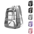 thumbnail image 1 of HJYCHN Clear Backpack Stadium Approved Privacy Design Multi Pocket Large Capacity School Bag School Backpack Grey One Size, 1 of 9