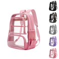 thumbnail image 1 of HJYCHN Clear Backpack Stadium Approved Privacy Design Multi Pocket Large Capacity School Bag School Backpack Red One Size, 1 of 9