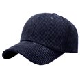 thumbnail image 1 of HJYCHN Corduroy Baseball Cap For Men And Women Stylish Casual Sun Hat Soft Texture Sunshade Cap Versatile Daily Wear Blue One Size, 1 of 8