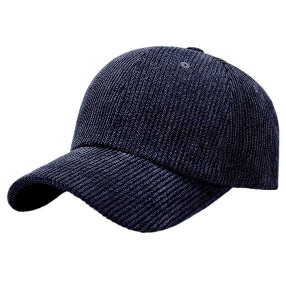 HJYCHN Corduroy Baseball Cap For Men And Women Stylish Casual Sun Hat Soft Texture Sunshade Cap Versatile Daily Wear Blue One Size