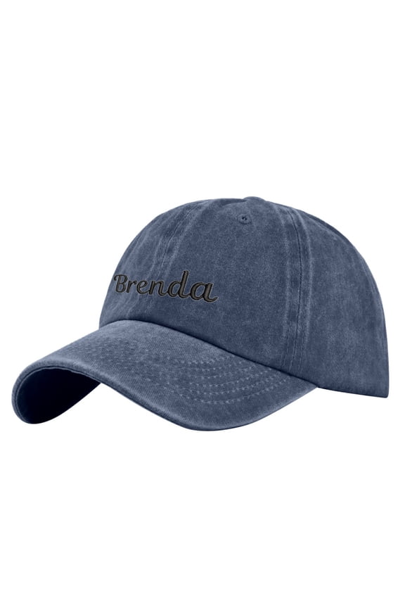 Custom Embroidery Baseball Trucker Hat for Women and Men Sun Protective Adjustable Mesh Cap Navy One Size