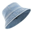 thumbnail image 1 of HJYCHN Denim Bucket Hat for Sun and Outdoor Adventures with Wide Brim Design Light Blue One Size, 1 of 4