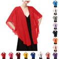 thumbnail image 1 of HJYCHN Shawl Wraps for Women Solid Color Open Front Cape Shawl Flowy Oversized Sleeves Cover up for Wedding Party Evening Sun Cover Scarf for Women RD1 A, 1 of 5