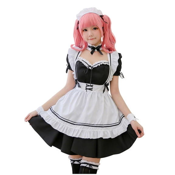 HJYCHN Elegant Japanese Style Women Performance Fashionable Attire Gown for Stage Show and Casual Wear Black S