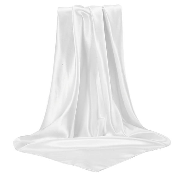 HJYCHN Elegant Satin Beret Hat Fashionable Silk Headwrap Scarf for Women Stylish Hair Accessory and Comfortable Sleeping Cap White One Size