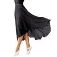 thumbnail image 1 of HJYCHN Elegant Women Ballet Wrap Skirt Long Dancewear Flowy A-line Design for Performances and Practice Sessions Black One Size, 1 of 4