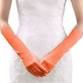 thumbnail image 1 of HJYCHN Elegant Women Satin Gloves for Wedding Party Formal Evening Events and Orange One Size, 1 of 1