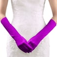 thumbnail image 1 of HJYCHN Elegant Women Satin Gloves for Wedding Party Formal Evening Events and Purple One Size, 1 of 1