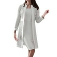 thumbnail image 1 of HJYCHN Elegant Women's Lace Cardigan Dress Set Fashionable Two Piece Outfit Versatile for Casual and formal Wear White L, 1 of 9