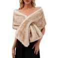 thumbnail image 1 of HJYCHN Elegant Women's Wedding Shawl Long Stole Wrap Scarf for Bridal Attire and Beige One Size, 1 of 9