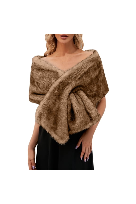 Elegant Women's Wedding Shawl Long Stole Wrap Scarf for Bridal Attire and Bronze One Size