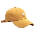 thumbnail image 1 of HJYCHN Embroidered Unisex Baseball Cap Sun Adjustable Low Profile Dad Hat for Outdoor Sports Yellow One Size, 1 of 2