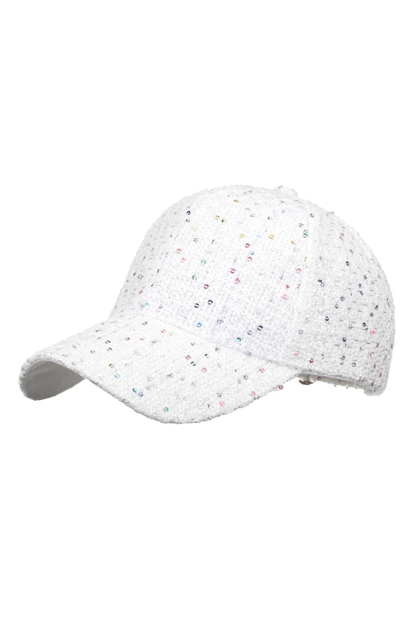 Fashion Baseball Cap for Men and Women Adjustable Sun Hat Breathable Hop Beach Style White One Size