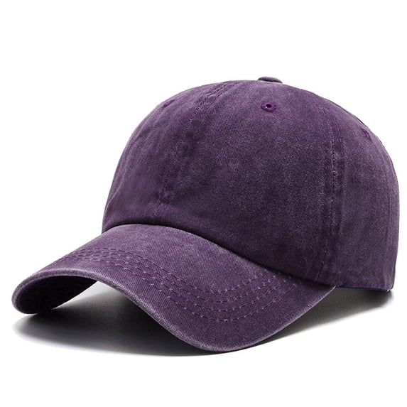 HJYCHN Fashionable Heart Embroidered Baseball Cap Pure Washed Adjustable Low Profile Unstructured Dad Hat for Outdoor Casual Wear Purple One Size