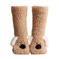 thumbnail image 1 of HJYCHN Fuzzy Socks for Men & Women Cozy Winter Warm Slipper Socks Microfiber Soft Home Sleeping and Floor Socks Thermal Socks Coffee One Size, 1 of 4