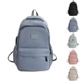 thumbnail image 1 of HJYCHN Girl School Backpack Stylish Solid Color Large Capacity Daypack for Girls Kids College School Everyday Use School Backpacks Blue One Size, 1 of 4