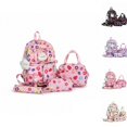 thumbnail image 1 of HJYCHN Girls Backpack Strawberry Floral Print 4Pc Set Daypack with Multi Pockets Charm Back to School Supplies for Kids Backpack for Boys Pink, 1 of 7