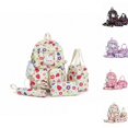 thumbnail image 1 of HJYCHN Girls Backpack Strawberry Floral Print 4Pc Set Daypack with Multi Pockets Charm Back to School Supplies for Kids Backpack for Boys White, 1 of 7