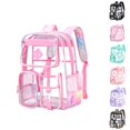 thumbnail image 1 of HJYCHN Girls Clear Backpack Large Capacity Water-Resistant for Elementary Middle School Students 8-15 Years School Backpack for Girls Light Pink One Size, 1 of 7