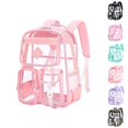 thumbnail image 1 of HJYCHN Girls Clear Backpack Large Capacity Water-Resistant for Elementary Middle School Students 8-15 Years School Backpack for Girls Pink One Size, 1 of 8