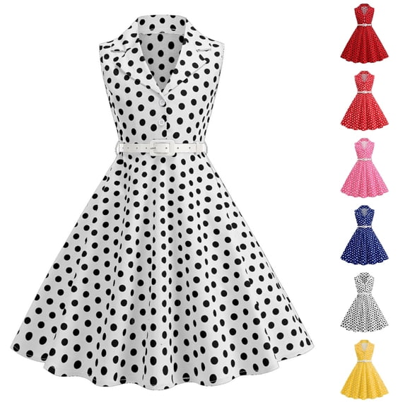 HJYCHN Girls Dresses Classic Sleeveless Dress with Adjustable Belt and Notched Collar for Back to School Dresses for Girls 5-6 Years