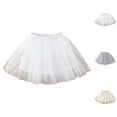 thumbnail image 1 of HJYCHN Girls Skirt High Waist Mesh Tutu Skirt with Pearl Detail and Lining for Carnival Party and Daily Wear Back to School Outfits for Girls 4-5 Years, 1 of 9