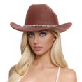thumbnail image 1 of HJYCHN Glitter Silver Black Cowboy Sun Hat For Women Western Sparkly Rhinestone Design Khaki One Size, 1 of 4
