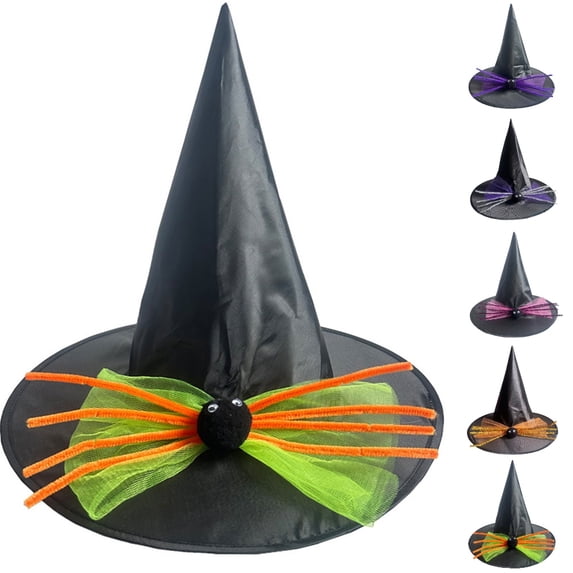 HJYCHN Halloween Witch Hats Pointed Top Decor Hats for Kids Cosplay Costume Dress up Party Celebration All Season