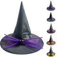 thumbnail image 1 of HJYCHN Halloween Witch Hats Pointed Top Decor Hats for Kids Cosplay Dress up Party Celebration All Season, 1 of 3