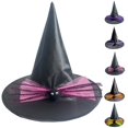 thumbnail image 1 of HJYCHN Halloween Witch Hats Pointed Top Decor Hats for Kids Cosplay Dress up Party Celebration All Season, 1 of 3