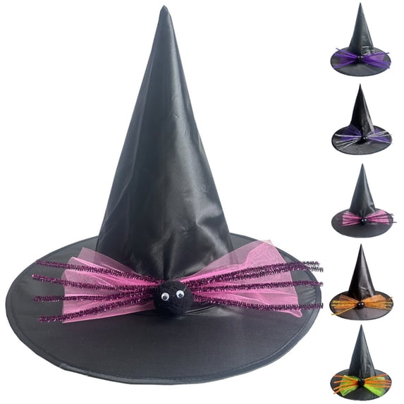 HJYCHN Halloween Witch Hats Pointed Top Decor Hats for Kids Cosplay Dress up Party Celebration All Season