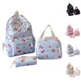 thumbnail image 1 of HJYCHN Kids Backpack Boys Strawberry Floral Print 3Pc Set Daypack with Lunch Bag Pencil Case Back to School Supplies for Kids Backpack for Girls Blue, 1 of 6