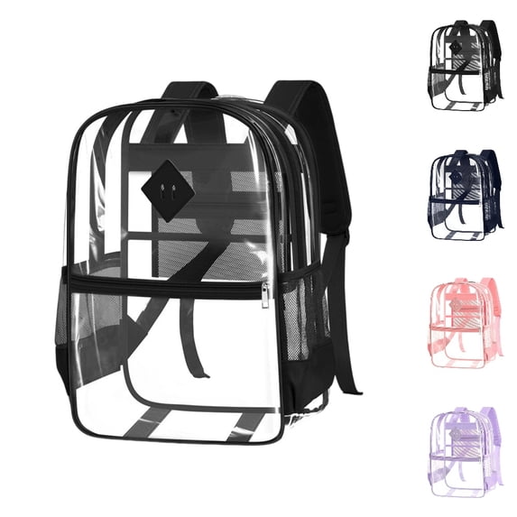 HJYCHN Kids Clear Backpack Large Capacity Lightweight Bookbag for Boys Girls School Backpack for Boys Black One Size