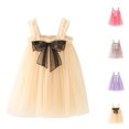thumbnail image 1 of HJYCHN Kids Dress Sleeveless Large Bow Mesh Party Gown with Ruffled Straps for Carnival Girls Dress 12-18 Months, 1 of 5