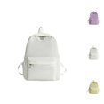 thumbnail image 1 of HJYCHN Kids School Backpack Solid Color Large Capacity Student Daypack for Boys and Girls Kids Travel High Appearance School Backpack for Boys White One Size, 1 of 3