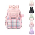 thumbnail image 1 of HJYCHN Kids School Backpack Stylish Plaid Lightweight Large Capacity Bookbag for Girls Kids Students School School Backpack for Girls Pink One Size, 1 of 4