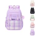 thumbnail image 1 of HJYCHN Kids School Backpack Stylish Plaid Lightweight Large Capacity Bookbag for Girls Kids Students School School Backpack for Girls Purple One Size, 1 of 4