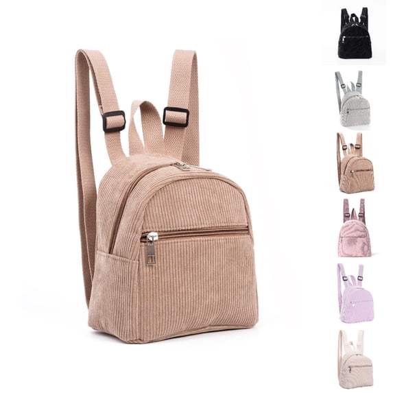HJYCHN Kids School Backpack Textured Mini Daypack Lightweight Water-Resistant Multiple Pockets for Kids Boys and Girls Everyday School Backpack for Girls Khaki One Size