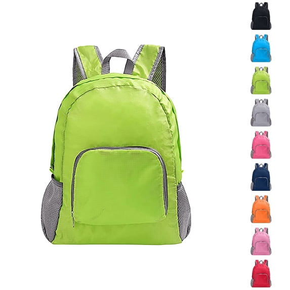 HJYCHN Kids Travel Backpack Lightweight Hiking Backpack Compact Daypack for Outdoor Activities Travel with Side Pockets Small Travel Backpack Green One Size