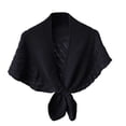 thumbnail image 1 of HJYCHN Lightweight Openwork Knitted Wrap Shawl Elegant Cover Up Cardigan for Women Daily Wear Versatile Fashion Beach Cape Black One Size, 1 of 3