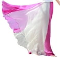 thumbnail image 1 of HJYCHN Long Skirts for Women Fashion Full Chiffon Bohemian Color Block Matching Skirt with Extra Large Flowing Hem Midi Skirts for Women Hot Pink One Size, 1 of 4