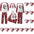 thumbnail image 1 of HJYCHN Matching Pajama Sets Family Christmas Pajamas Christmas Family Pajamas Matching Sets Santa Hat Antler Letter Print Plaid Pants Long Sleeve, 1 of 9