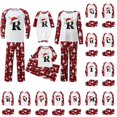 thumbnail image 1 of HJYCHN Matching Pajama Sets Family Christmas Pajamas Christmas Family Pajamas Matching Sets Santa Hat Antler Letter Print Plaid Pants Long Sleeve, 1 of 8