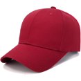 thumbnail image 1 of HJYCHN Men's Baseball Cap Outdoor Sun Hat Lightweight Solid Color Sport Board Red One Size, 1 of 1
