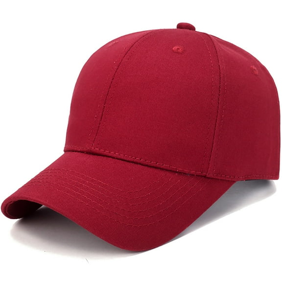 HJYCHN Men's Baseball Cap Outdoor Sun Hat Lightweight Solid Color Sport Board Red One Size
